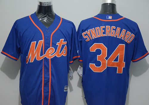 Mets #34 Noah Syndergaard Blue New Cool Base Alternate Home Stitched MLB Jersey