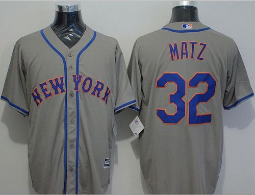 Mets #32 Steven Matz Grey New Cool Base Stitched MLB Jersey