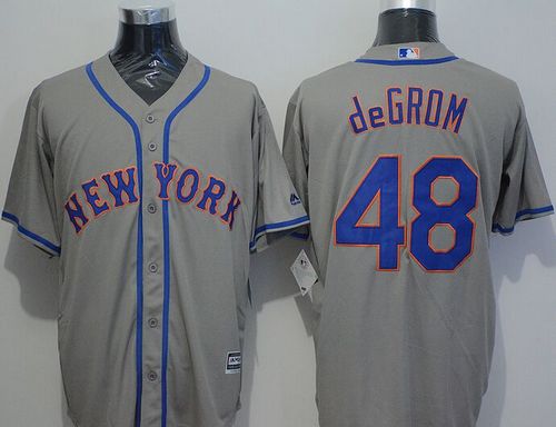 Mets #48 Jacob DeGrom Grey New Cool Base Stitched MLB Jersey