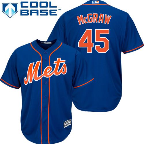 Mets #45 Tug McGraw Blue Alternate Home Cool Base Stitched MLB Jersey