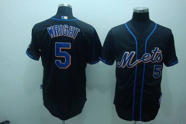 Mets #5 David Wright Stitched Black MLB Jersey