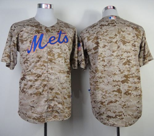 Mets Blank Camo Alternate Cool Base Stitched MLB Jersey