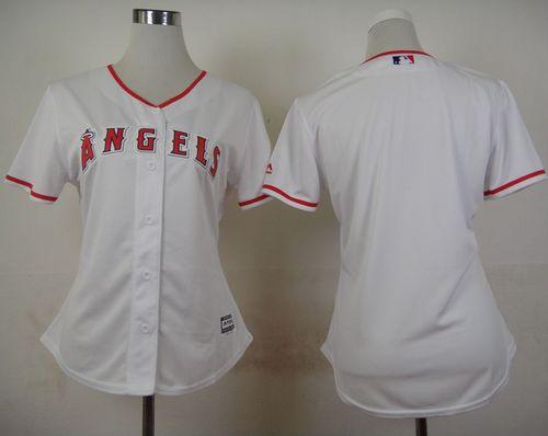 Angels Blank White Women's Fashion Stitched MLB Jersey