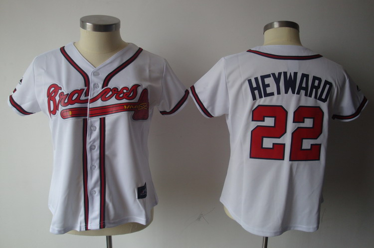 Braves #22 Jason Heyward White Women's Fashion Stitched MLB Jersey