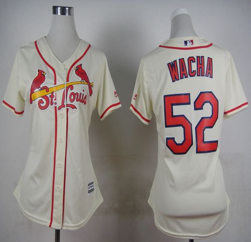 Cardinals #52 Michael Wacha Cream Alternate Women's Stitched MLB Jersey
