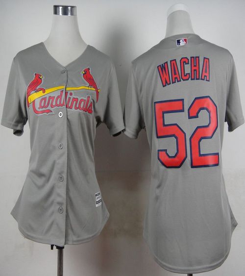 Cardinals #52 Michael Wacha Grey Road Women's Stitched MLB Jersey