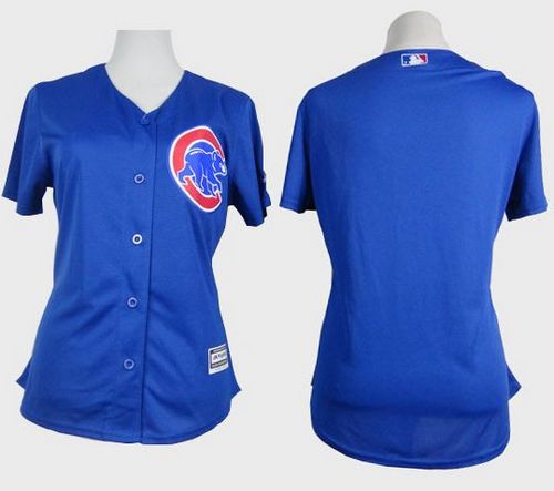 Cubs Blank Blue Alternate Women's Stitched MLB Jersey