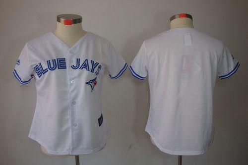 Blue Jays Blank White Women's Fashion Stitched MLB Jersey