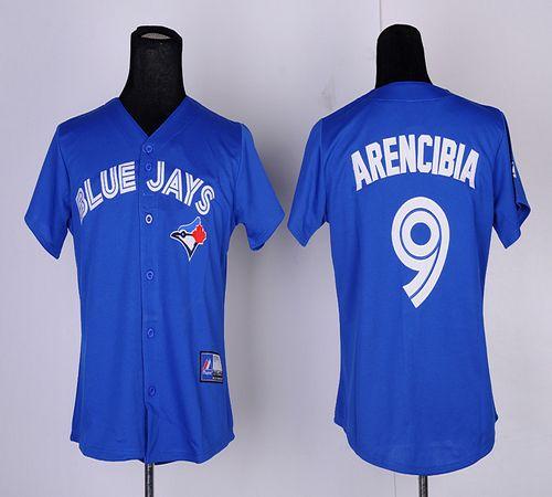 Blue Jays #9 J.P. Arencibia Blue Women's Fashion Stitched MLB Jersey