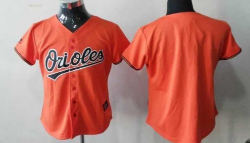 Orioles Blank Orange Women's Fashion Stitched MLB Jersey