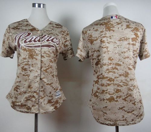 Padres Blank Camo Alternate 2 Women's Stitched MLB Jersey