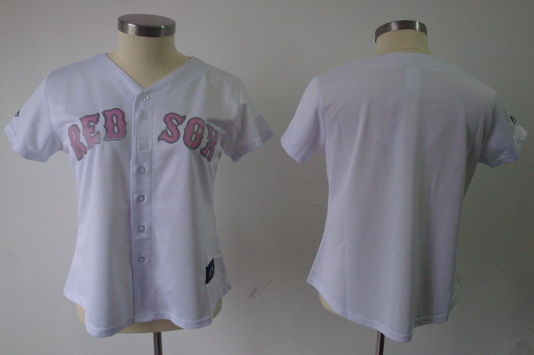 Red Sox Blank White Women's Fashion Stitched MLB Jersey