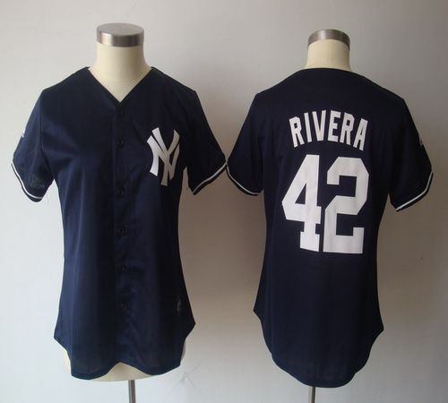 Yankees #42 Mariano Rivera Navy Blue Women's Fashion Stitched MLB Jersey
