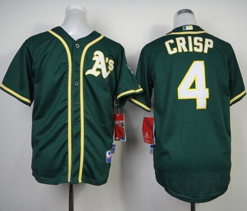 Athletics #4 Coco Crisp Green Cool Base Stitched Youth MLB Jersey