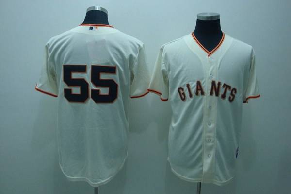 Giants #55 Tim Lincecum Cream Stitched Youth MLB Jersey
