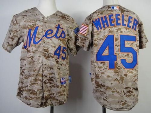 Mets #45 Zack Wheeler Camo Alternate Cool Base Stitched Youth MLB Jersey