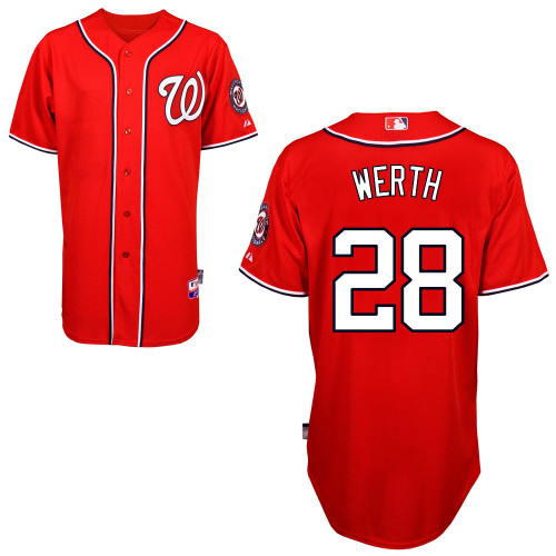 Nationals #28 Jayson Werth Red Stitched Youth MLB Jersey