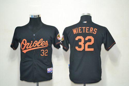 Orioles #32 Matt Wieters Black Cool Base Stitched Youth MLB Jersey