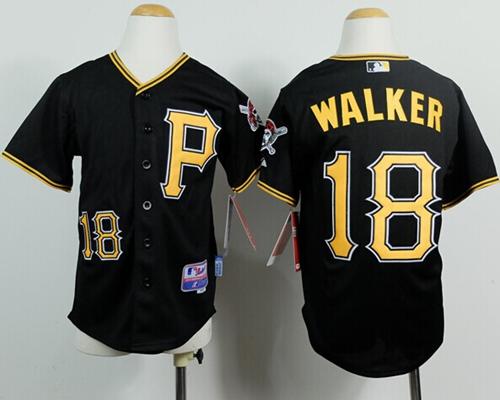 Pirates #18 Neil Walker Black Cool Base Stitched Youth MLB Jersey ...