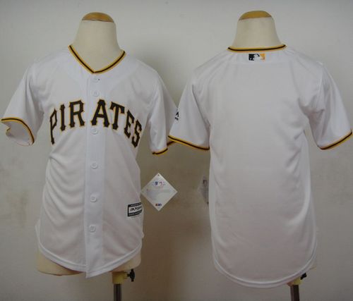 Pirates Blank White Cool Base Stitched Youth MLB Jersey