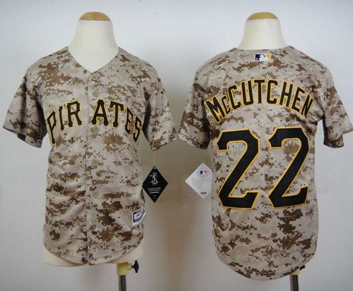 Pirates #22 Andrew McCutchen Camo Cool Base Stitched Youth MLB Jersey
