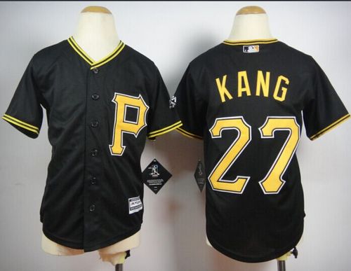Pirates #27 Jung ho Kang Black Cool Base Stitched Youth MLB Jersey