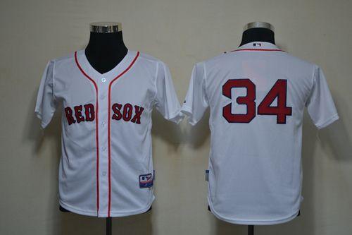 Red Sox #34 David Ortiz White Cool Base Stitched Youth MLB Jersey