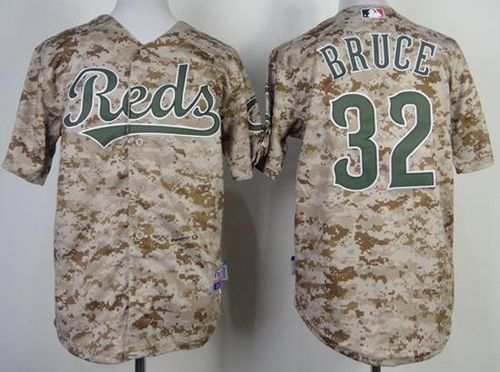 Reds #32 Jay Bruce Camo Cool Base Stitched Youth MLB Jersey