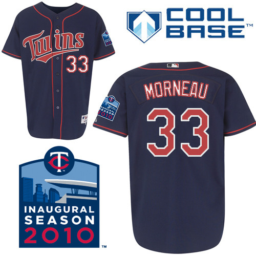 Twins #33 Justin Morneau Stitched Navy Blue Cool Base Youth MLB Jersey