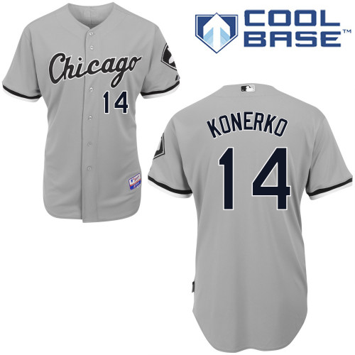 White Sox #14 Paul Konerko Grey Cool Base Stitched Youth MLB Jersey