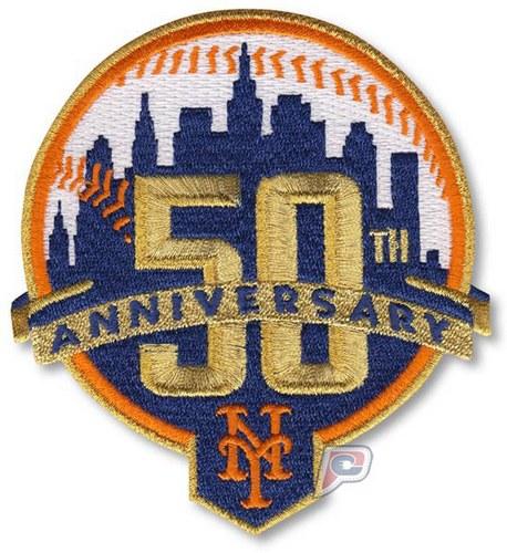 Stitched 2012 New York Mets 50th Anniversary Patch