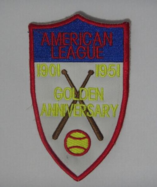 Stitched MLB American League 1901 1951 Golden Anniversary Jersey Patch