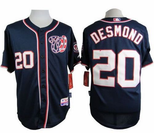 Nationals #20 Ian Desmond Navy Blue Cool Base Stitched MLB Jersey