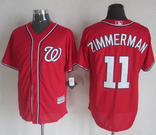 Nationals #11 Ryan Zimmerman Red New Cool Base Stitched MLB Jersey
