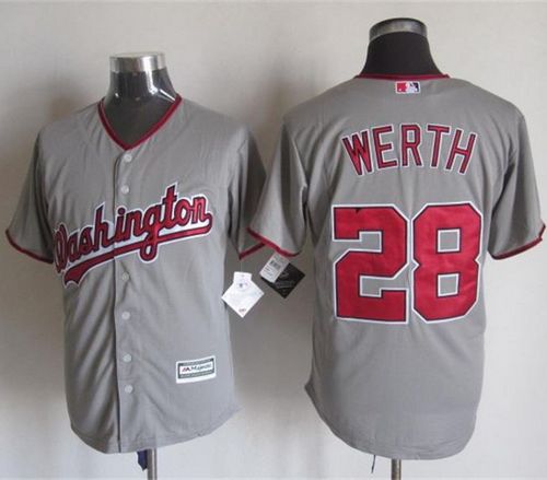 Nationals #28 Jayson Werth Grey New Cool Base Stitched MLB Jersey