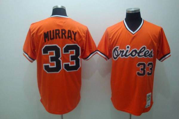 Mitchell and Ness Orioles #33 Eddie Murray Stitched Orange Throwback MLB Jersey
