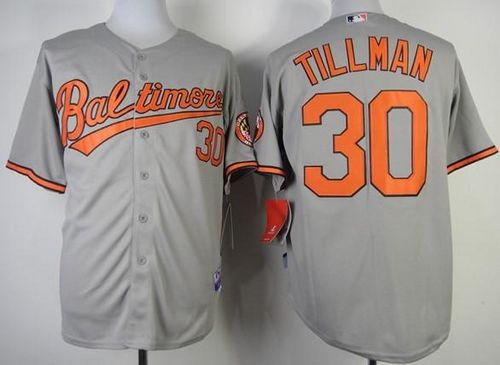 Orioles #30 Chris Tillman Grey 1954 2014 60th Anniversary Cool Base Stitched MLB Jersey