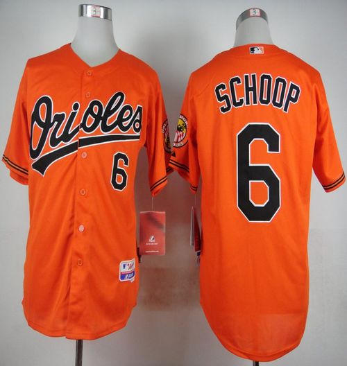 Orioles #6 Jonathan Schoop Orange Cool Base Stitched MLB Jersey