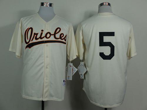 Orioles #5 Brooks Robinson Cream 1954 Turn Back The Clock Stitched MLB Jersey