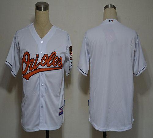 Orioles Blank White Cool Base Stitched MLB Jersey