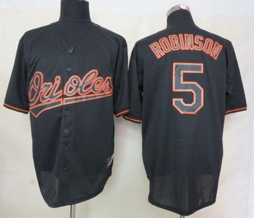 Orioles #5 Brooks Robinson Black Fashion Stitched MLB Jersey