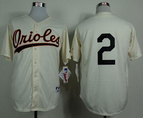 Orioles #2 J.J. Hardy Cream 1954 Turn Back The Clock Stitched MLB Jersey