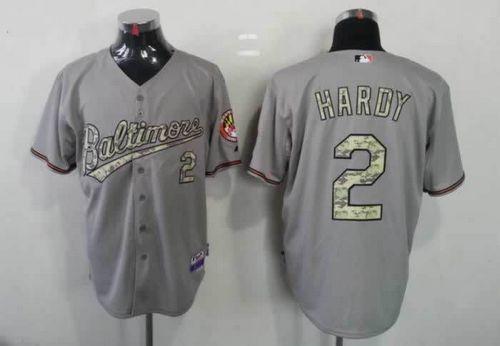 Orioles #2 J.J. Hardy Grey USMC Cool Base Stitched MLB Jersey