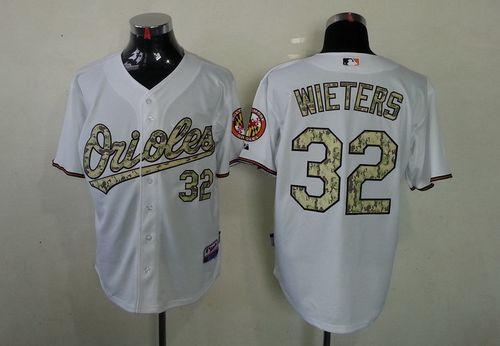 Orioles #32 Matt Wieters White USMC Cool Base Stitched MLB Jersey