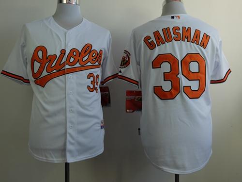 Orioles #39 Kevin Gausman White Cool Base Stitched MLB Jersey