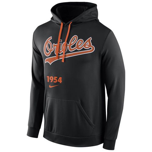 Baltimore Orioles  Cooperstown Performance Pullover Black MLB Hoodie