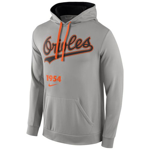 Baltimore Orioles  Cooperstown Performance Pullover Gray MLB Hoodie