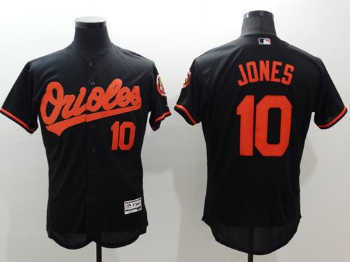 Orioles #10 Adam Jones Black Flexbase Authentic Collection Stitched MLB Jersey