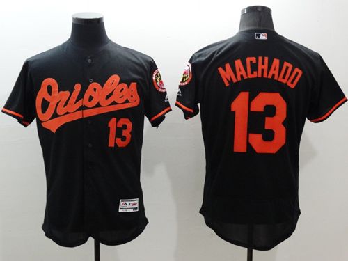Orioles #13 Manny Machado Black Flexbase Authentic Collection Stitched MLB Jersey