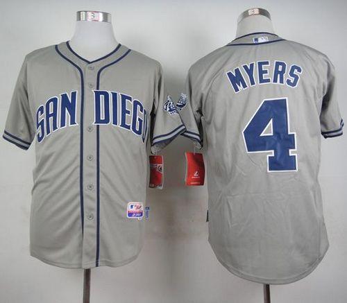 Padres #4 Wil Myers Grey Cool Base Stitched MLB Jersey